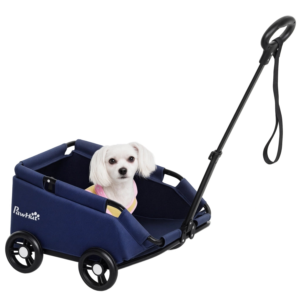 Passeggino per Cani Pieghevole ¨C Xylo ¨C Acciaio e Tessuto Oxford, 53x45x28 cm, Blu Scuro