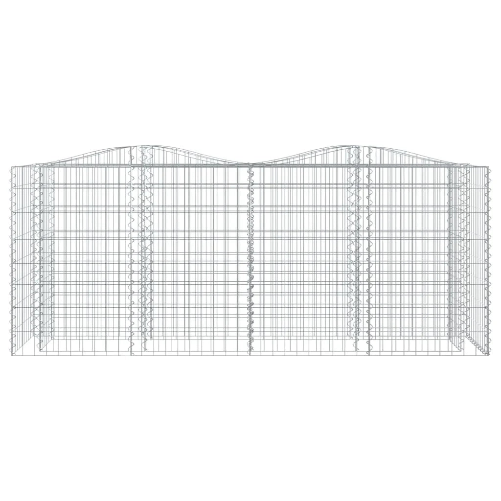 Gabbione ad arco rialzato 200 x 50 x 100 cm in ferro zincato Argento 02_0039932