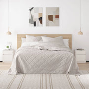 Comodino Bianco 40x31x50 cm in Legno Massello di Pinocod mxl 105607