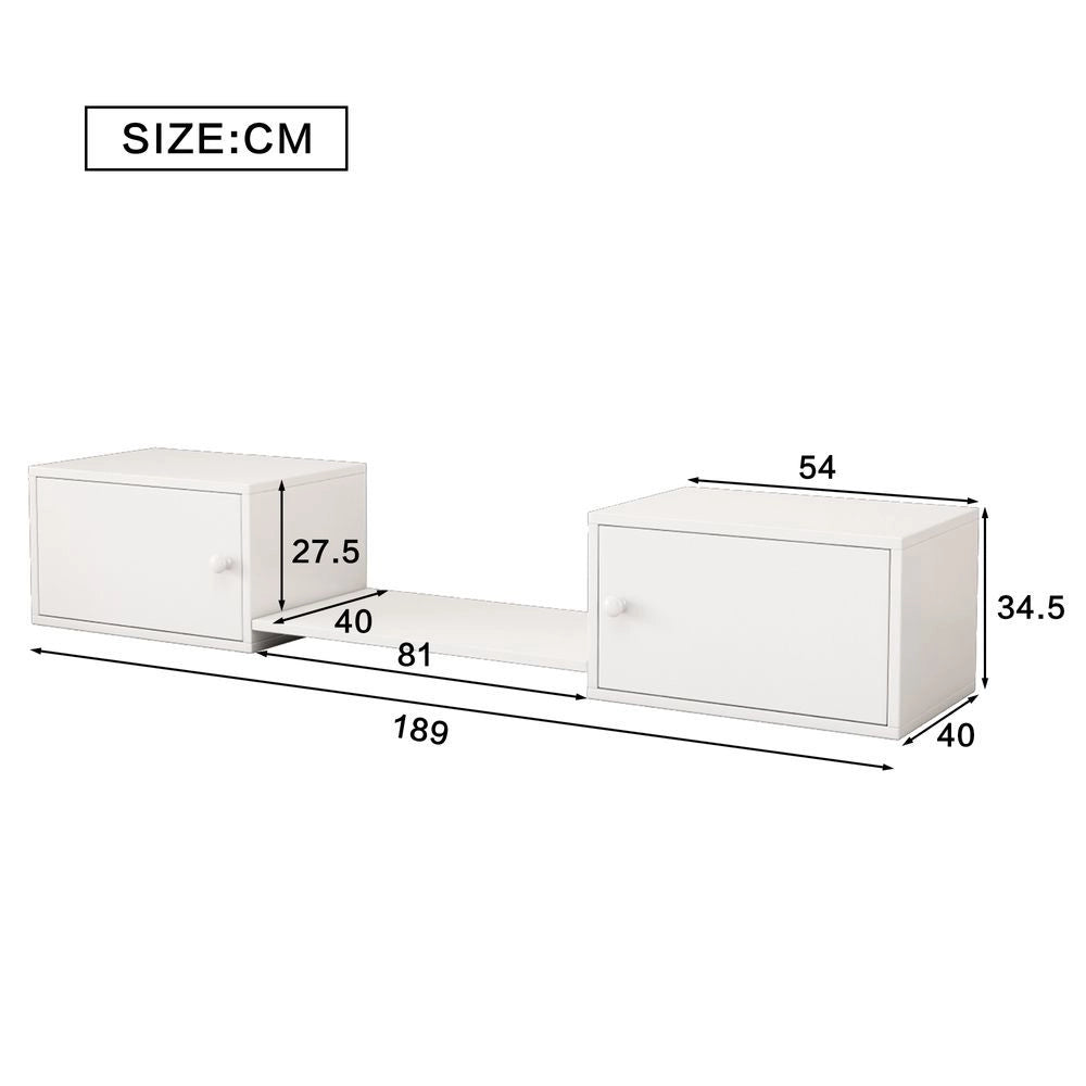 Meuble a scarpe e ingresso versatile - Xylo - 189x40x34,5 cm - Bianco - Panchina per cambio scarpe