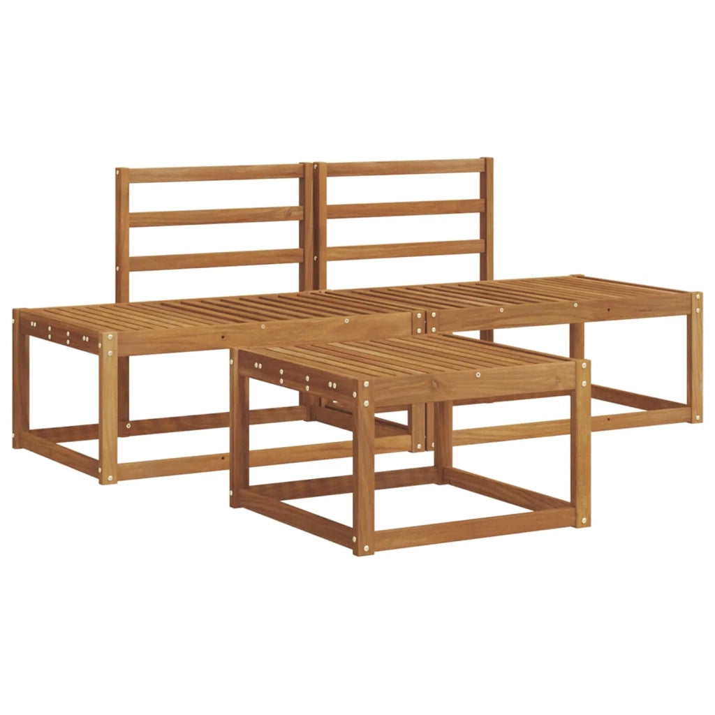 Set di divani da esterno 3 pcs Naturale