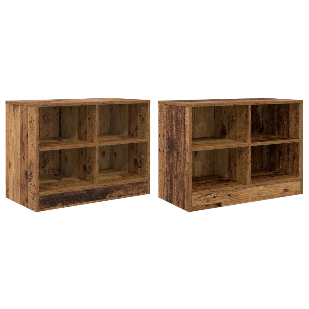 Armadietto per letto 2 pz Legno antico 66 x 33 x 48 cm CFW5218305