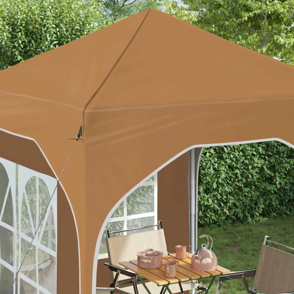 Tenda per feste a pop-up-Gazebo 192 x 192 x 245 cm Beige 906694
