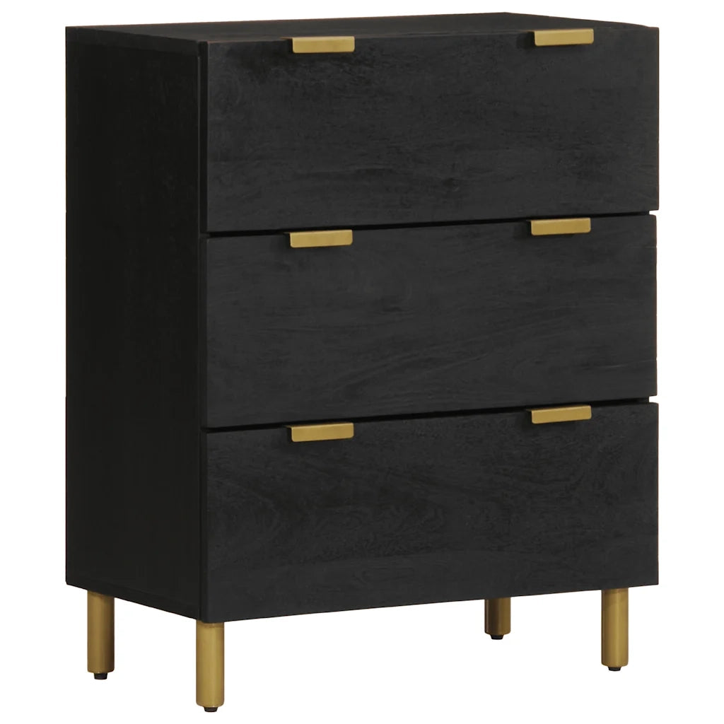 Credenze 2 pz Nere 60x33x75 cm in Legno Multistrato