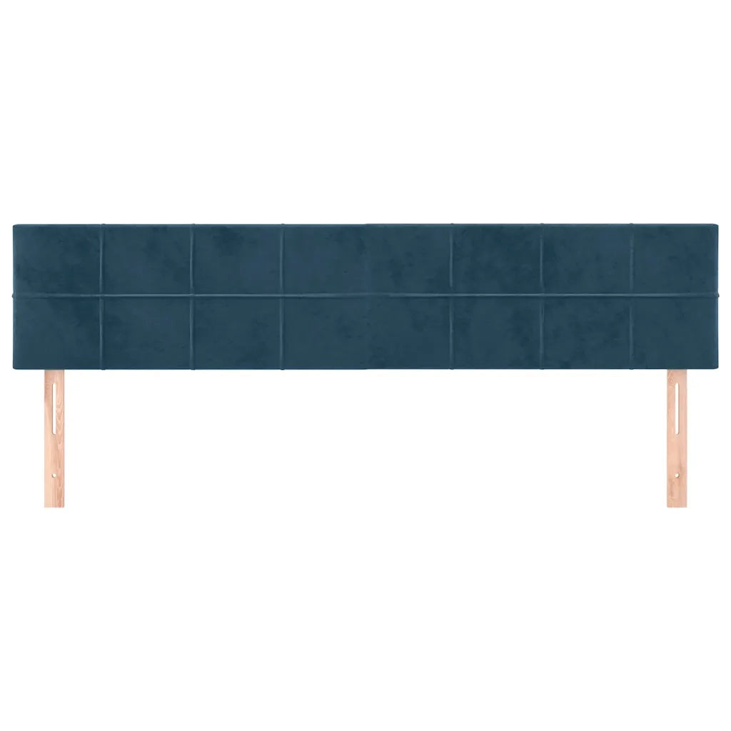 Testiera 2 pz Blu Scuro 80x5x78/88 cm in Velluto