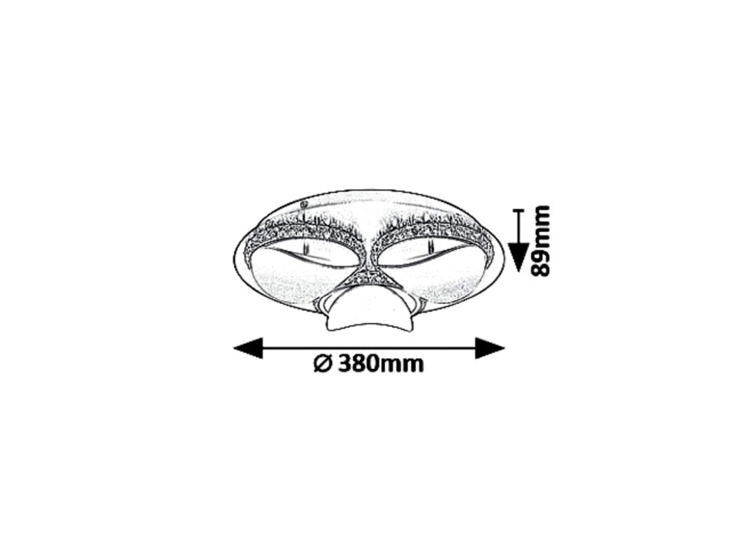 Plafoniera LED con cristalli Rabalux Capriana 38cm 18W bronzo
