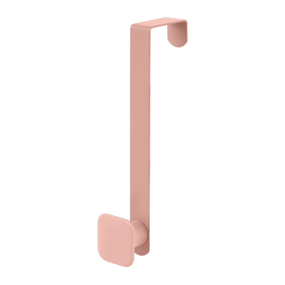 Gancio bagno singolo in acciaio e plastica rosa quadrato Fiore