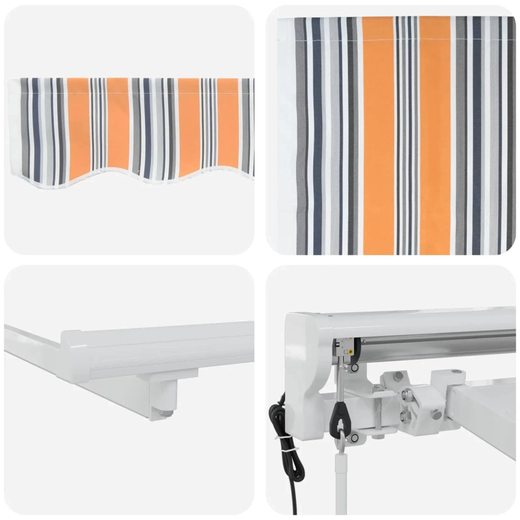 Tettuccio Elettrico Retrattile Blu, Arancione, Bianco 5 x 3 m 3421437