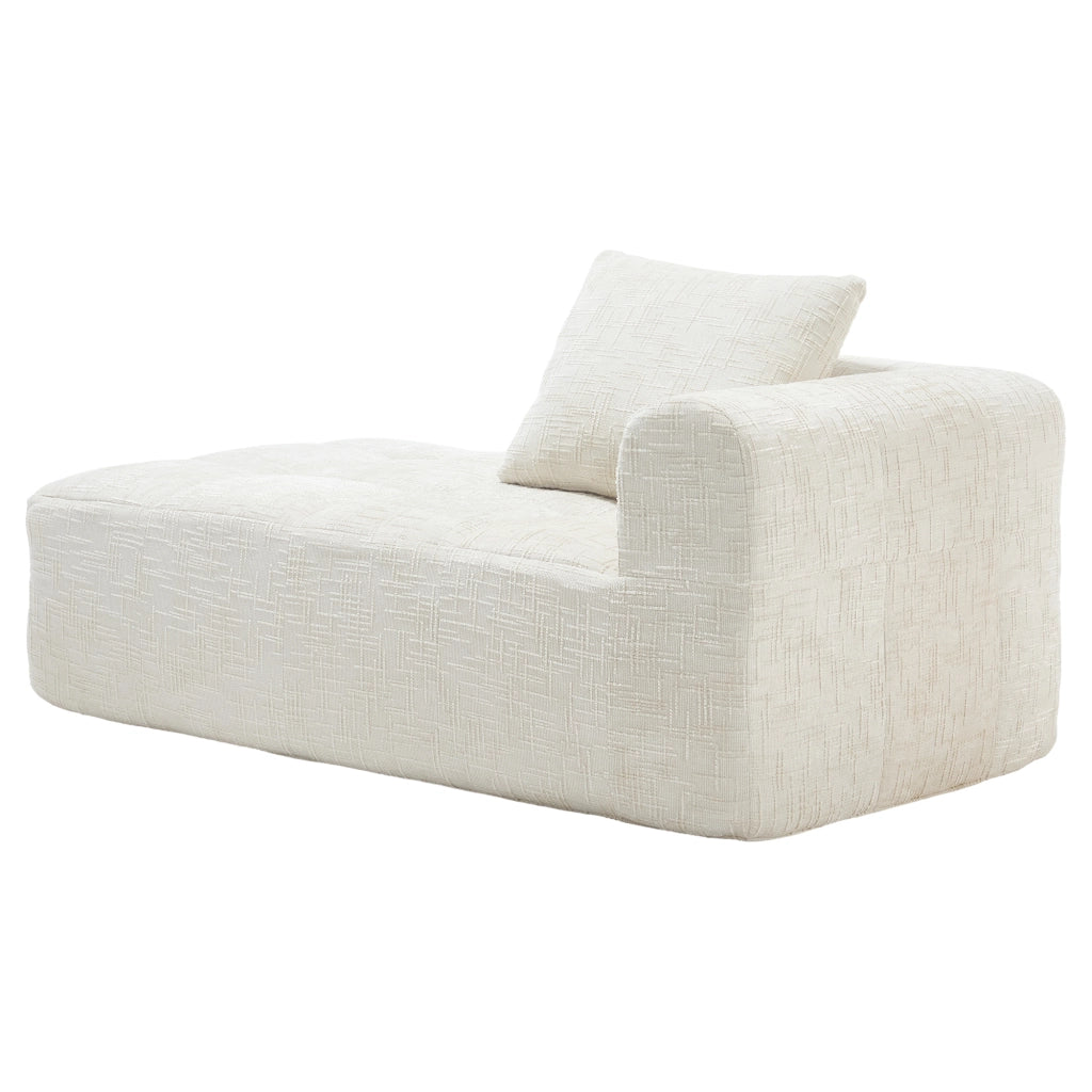 Divano letto comodo - Zephmum- Senza montaggio, cuscini morbidi, tasche laterali, beige