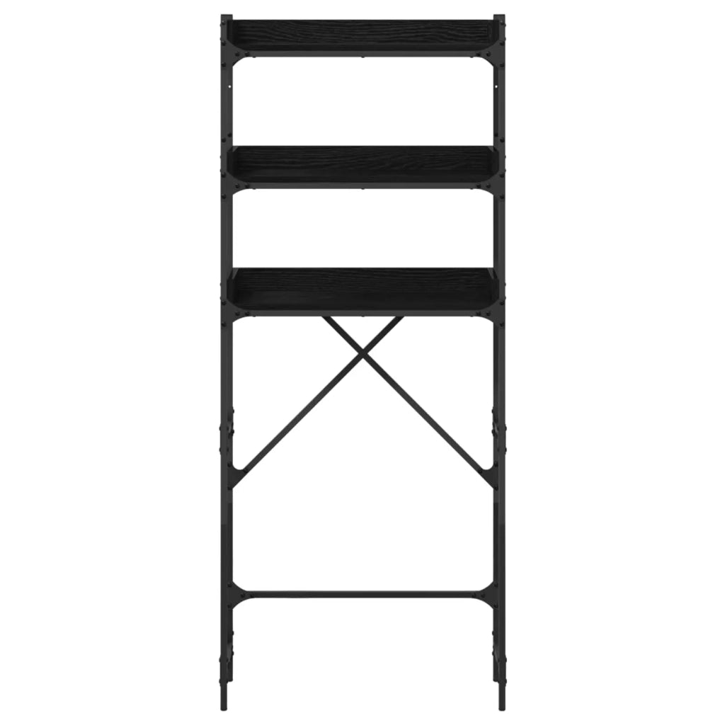 Mensola per lavatrice Rovere Nero 67 x 25 x 163 cm 883552