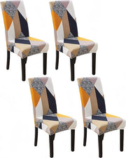 Elastici per sedute, 4 pezzi, colore della magica cubo, copricuscini elastici rimovibili per sedute, regolabili, adatti per sedute da tavolo in ristoranti, cucine, sale da ballo e uffici.