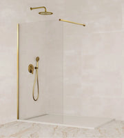 Parete doccia fissa Screen 8 mm 70 cm (66,5-68,0 cm) oro, vetro trasparente