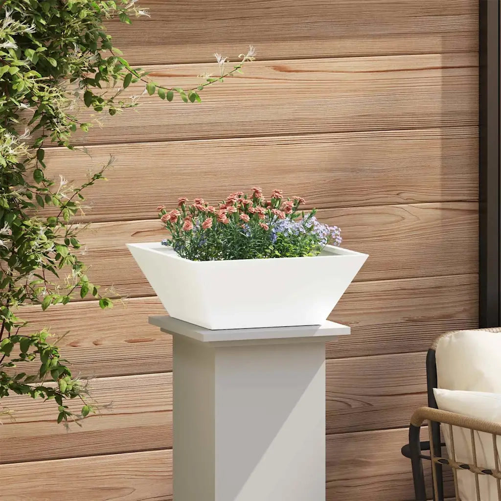 Fioriere | Cassetta per fiori | Vaso da giardino 5 pz Bianco 40 x 40 x 15 cm