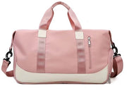 Borsa da viaggio sportiva - 47 x 22 x 25 cm - Borsa da spalla - Borsa da braccio - Impermeabile e duraturo - Con tasca per scarpe - Idonea per uomini e donne - Adatta per nuoto - Borsa da viaggio per sport - rosa chiaro - 47*22*25cm