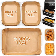 Pacco di 300 fogli di carta per Airfryer, compatibile con AF500EU, carta per Airfryer per 5,2L/10,4L, accessori per AF500EU 10,4L Airfryer