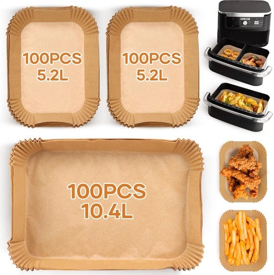 Pacco di 300 fogli di carta per Airfryer, compatibile con AF500EU, carta per Airfryer per 5,2L/10,4L, accessori per AF500EU 10,4L Airfryer