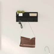 vidaXL Appendiabiti a muro Rovere nero 40 x 10.5 x 18 cm
