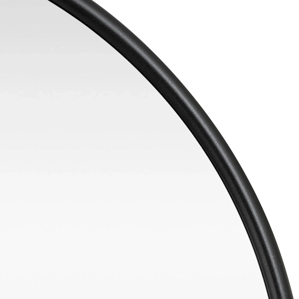 Specchio da parete ovale 40 x 80 cm nero opaco 03_0007957