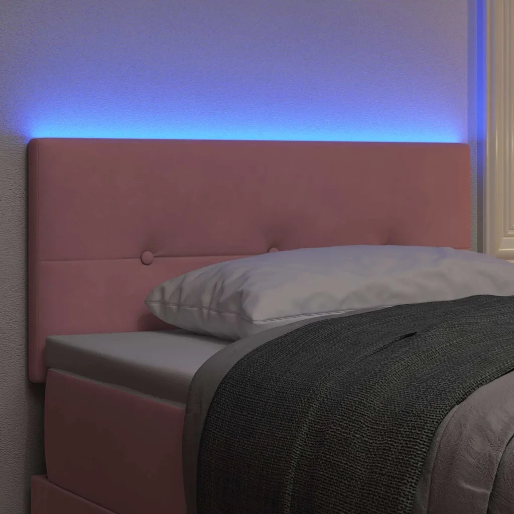 Testiera LED con luci a strisce a LED Rosa 80 cm Poliestere 3338095