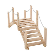 Portapiante Fioriera da Giardino 100x32x48 cm a Forma di Ponte in Legno