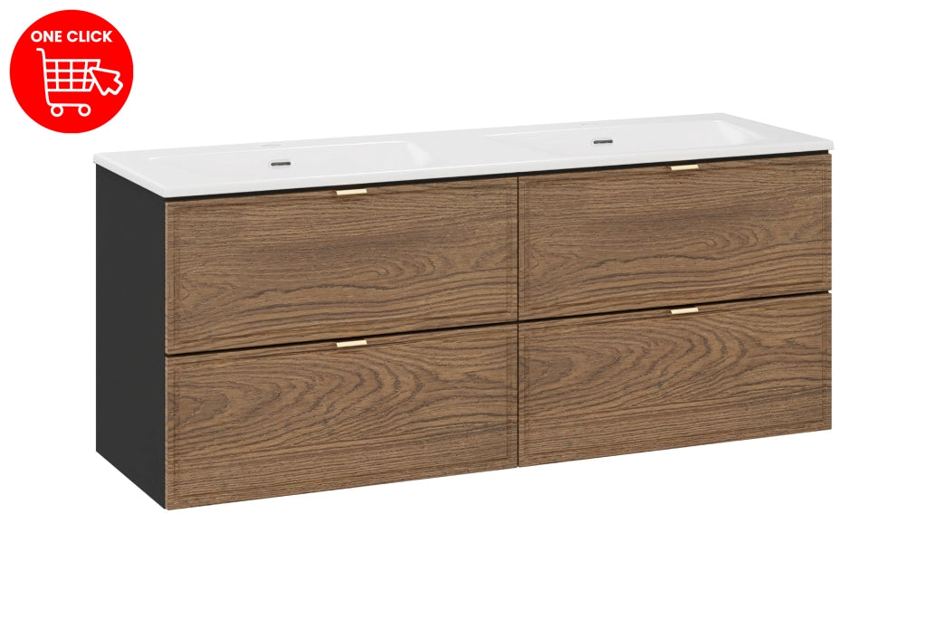 Set mobili bagno 120 cm con lavabo per mobile SKY Talia Casella 120 x 1401 x 46 cm
