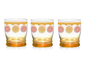 Set 3 Bicchieri da Tavola in Vetro Giove Persia Arancio 340 cc
