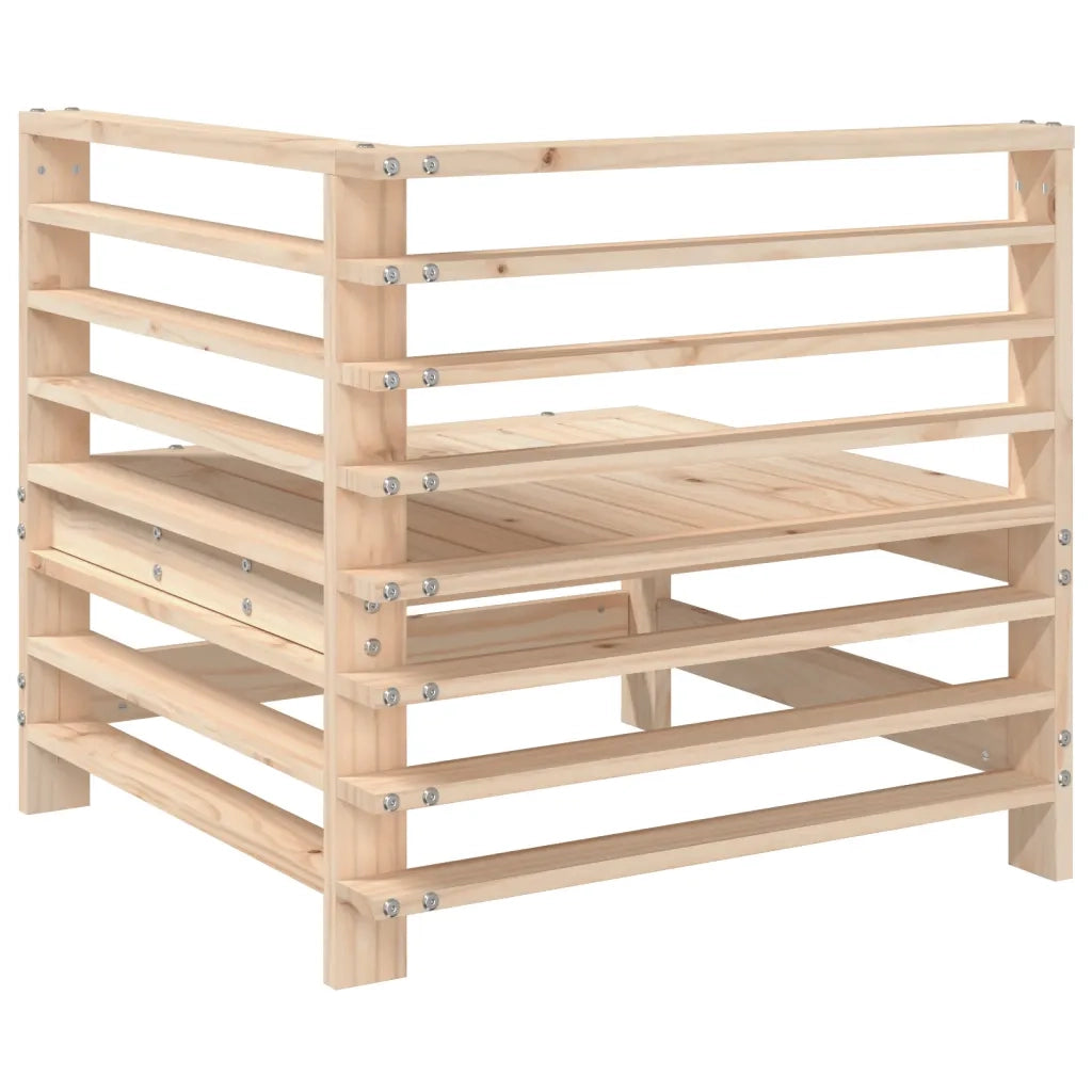 Divano Angolare da Giardino in Legno Massello di Pino 825604