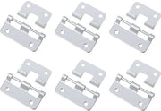 Scharnieri 58mm Rimosibili - Scharnieri Piccoli - Scharnieri per Armadi Cucina - Acciaio Zinato - Montaggio di Assemblaggio con Fori a Viti - Resistenti all'Ossidazione - Scharnieri Rimosibili