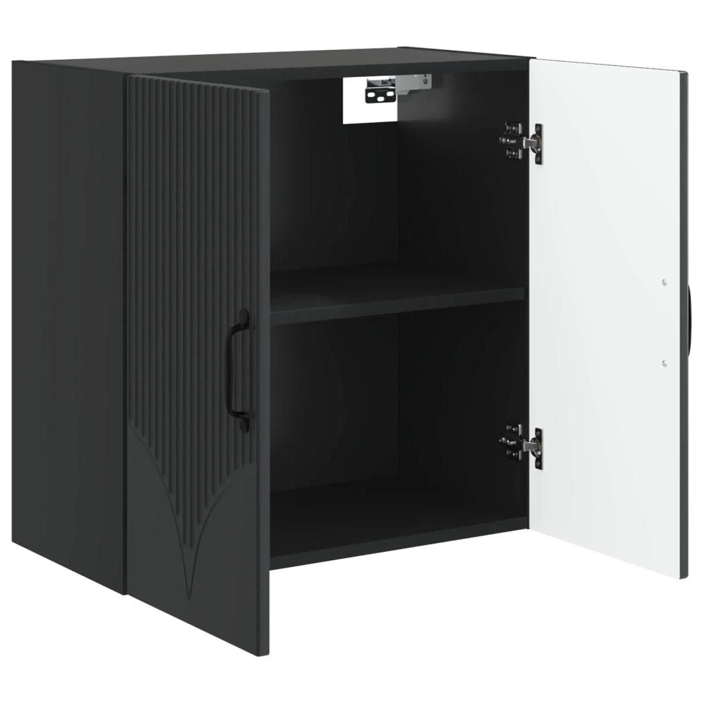 Mobiletto a muro Nero 59 x 31 x 60 cm Legno ingegnerizzato 898916