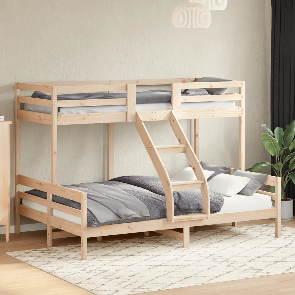 Letto da camera | Letto a Castello 80x200/140x200 cm in Legno Massello di Pino