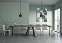 Consolle Allungabile 90-300x40x77 cm in Nobilitato Marrone