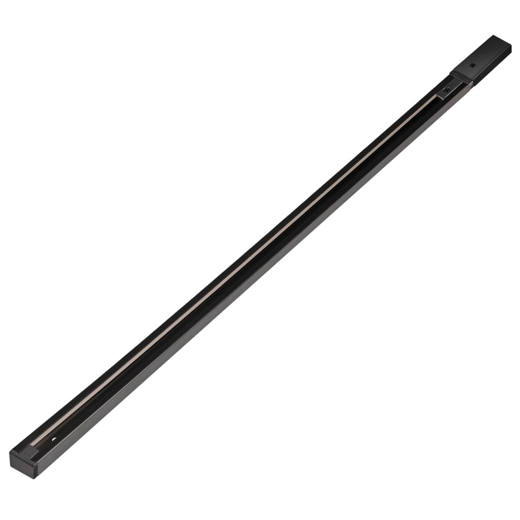 Binario monofase 1m nero alluminio IP20 Polux 321831