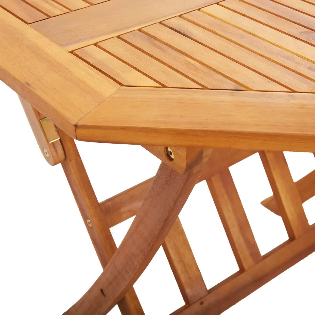 Tavolo da Giardino Pieghevole 135x85x75 cm Massello di Acacia 46657