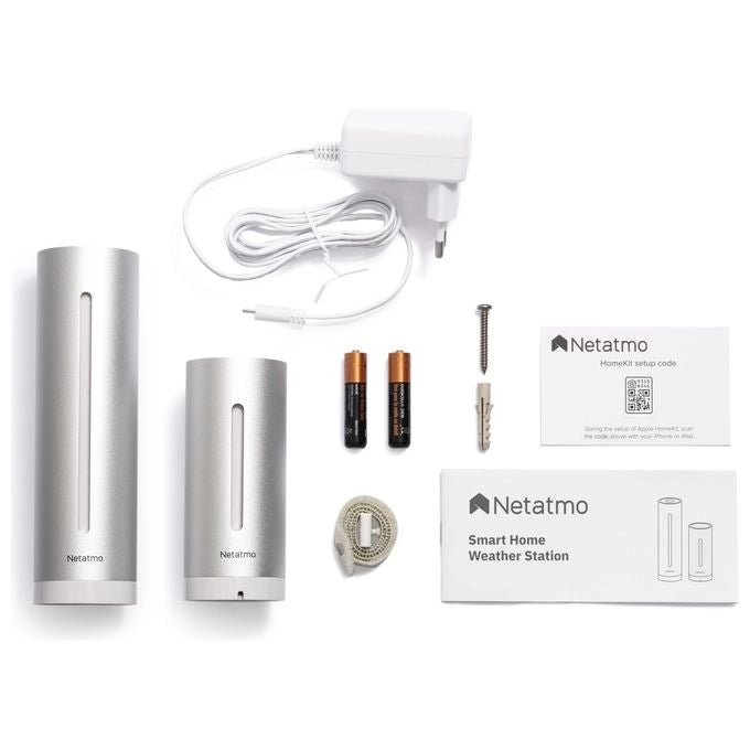 Netatmo NBU-NWS-NIM-EU Stazione Meteo Intelligente Modulo Interno Aggiuntivo Wi-Fi HomeKit Alexa colore Argento