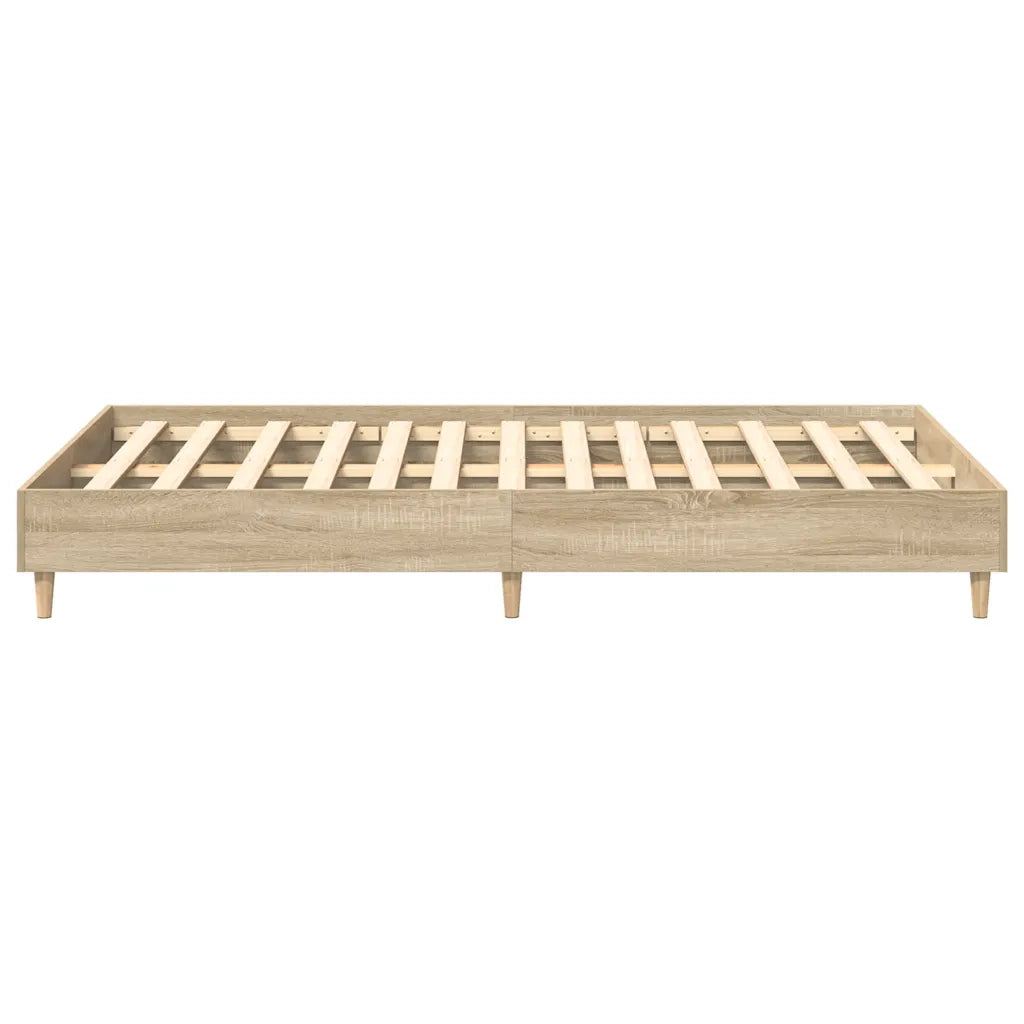 vidaXL Giroletto senza Materasso Rovere Sonoma 140x190cm in Truciolato