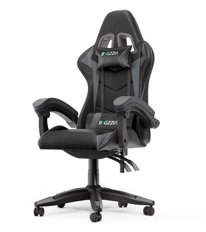 Sedia gaming ergonomica - RATTANTREE - con Supporto Lombare Sedia da Gioco in Pelle Pu con Altezza Regolabile - Nero Grigio