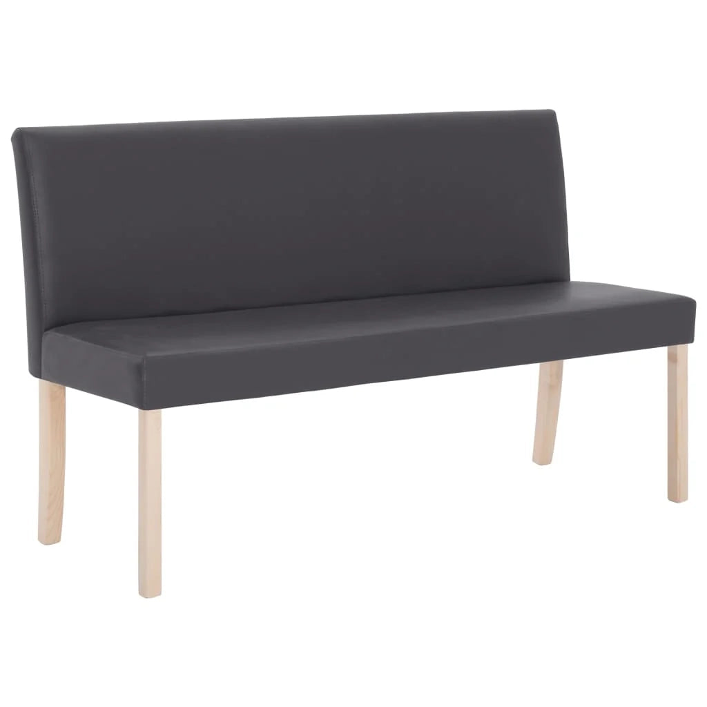 Panca 139,5 x 54 x 85,5 cm in similpelle grigia 02_0010990