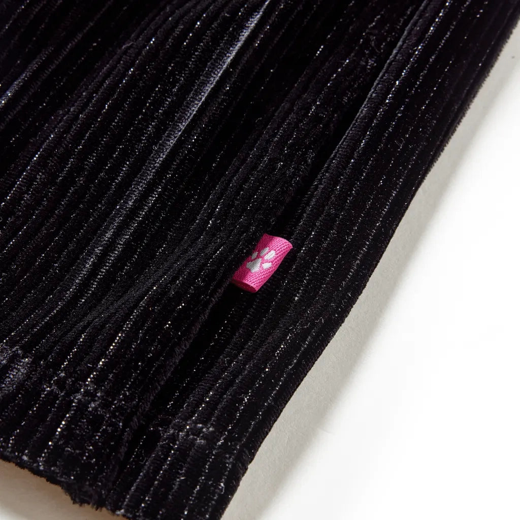 Gonna Plissettata da Bambina con Lurex Nero 92 14872