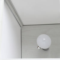 Lampada da Terra con Attacco E27 26x26x160 cm con 3 Mensole e Interruttore a Pedale in MDF e Tessuto Bianco