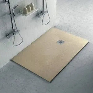 Piatto doccia 70x120 in resina su misura tortora effetto pietra Karen