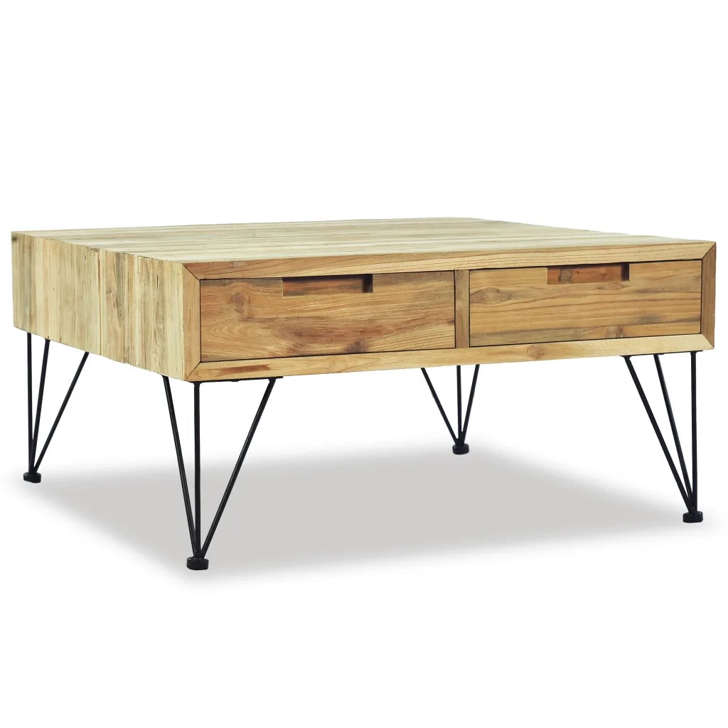 Tavolino da CaffÃ¨ 80x80x40 cm in Legno Massello di Teak cod mxl 59376