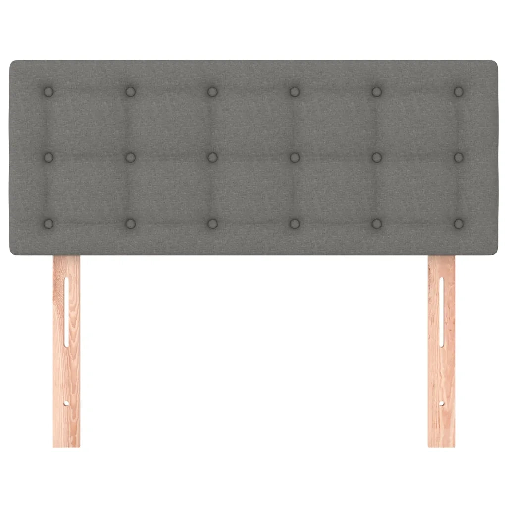Testiera-Testata Decorativa Grigio Scuro 80x5x78/88 cm in Tessuto 617474