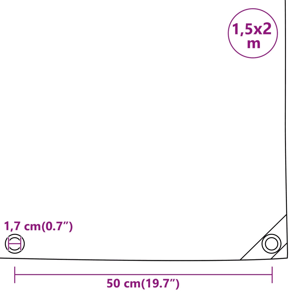 Telone Antracite 1,5x2 m 650 g/m² 156100