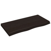Mensola | Ripiano | Scaffale Marrone Scuro 100x50x(2-6) cm Massello Rovere Trattato