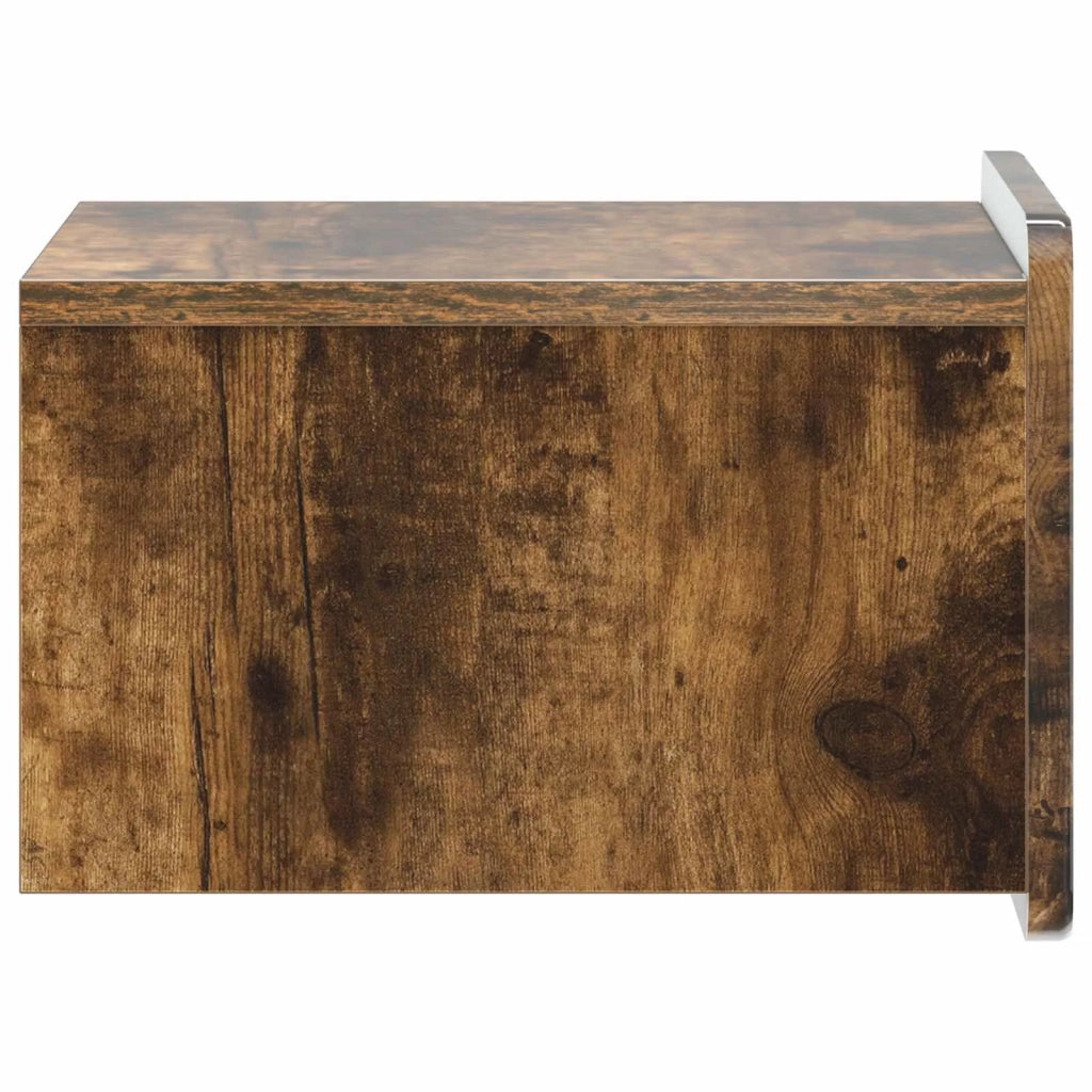 Mobiletto da notte a muro 2 pcs Rovere Fumo 33 x 34,5 x 24 cm 898266