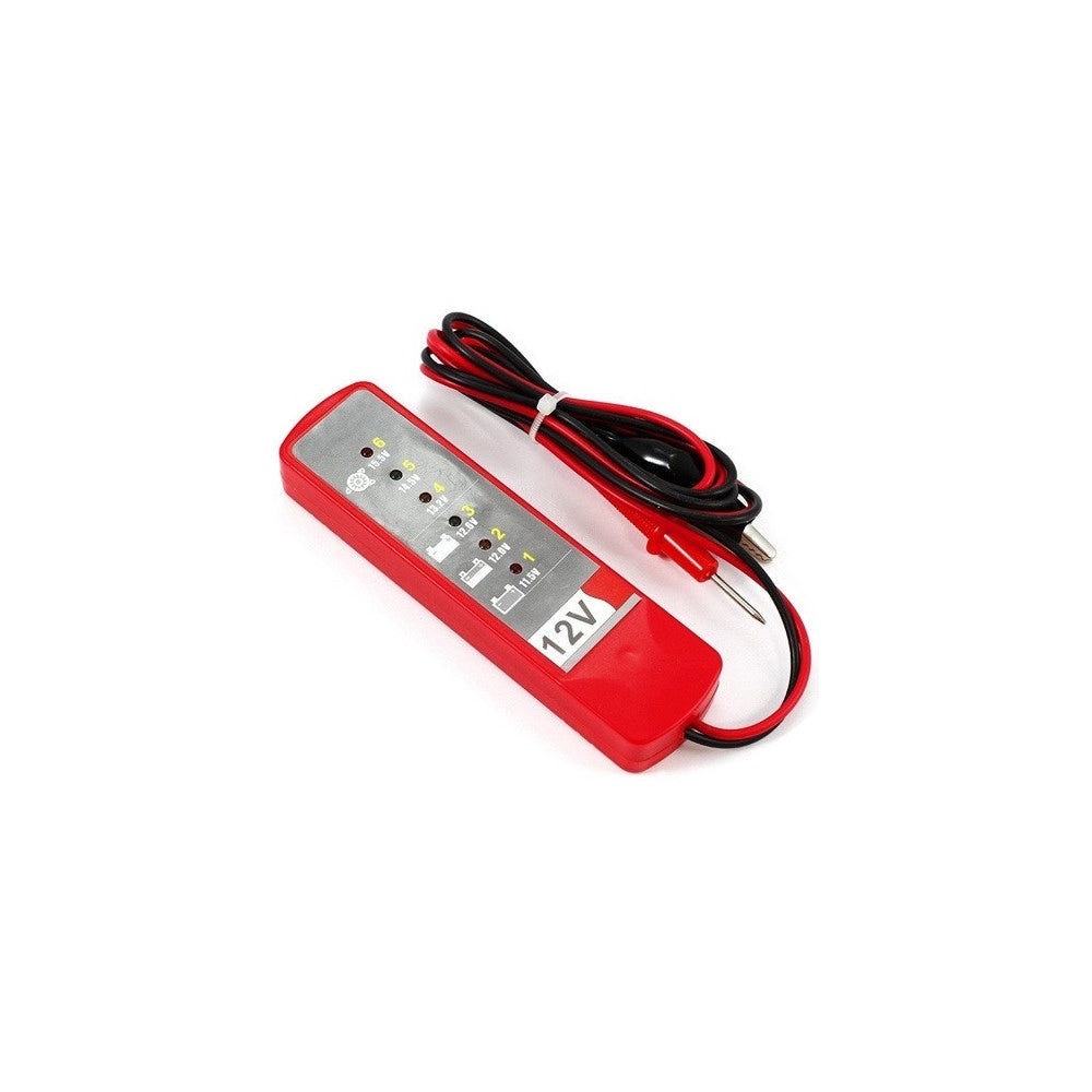 Trade Shop - Tester Digitale 12v 6 Led Verifica Controllo Batteria Alternatore Auto Moto Test -