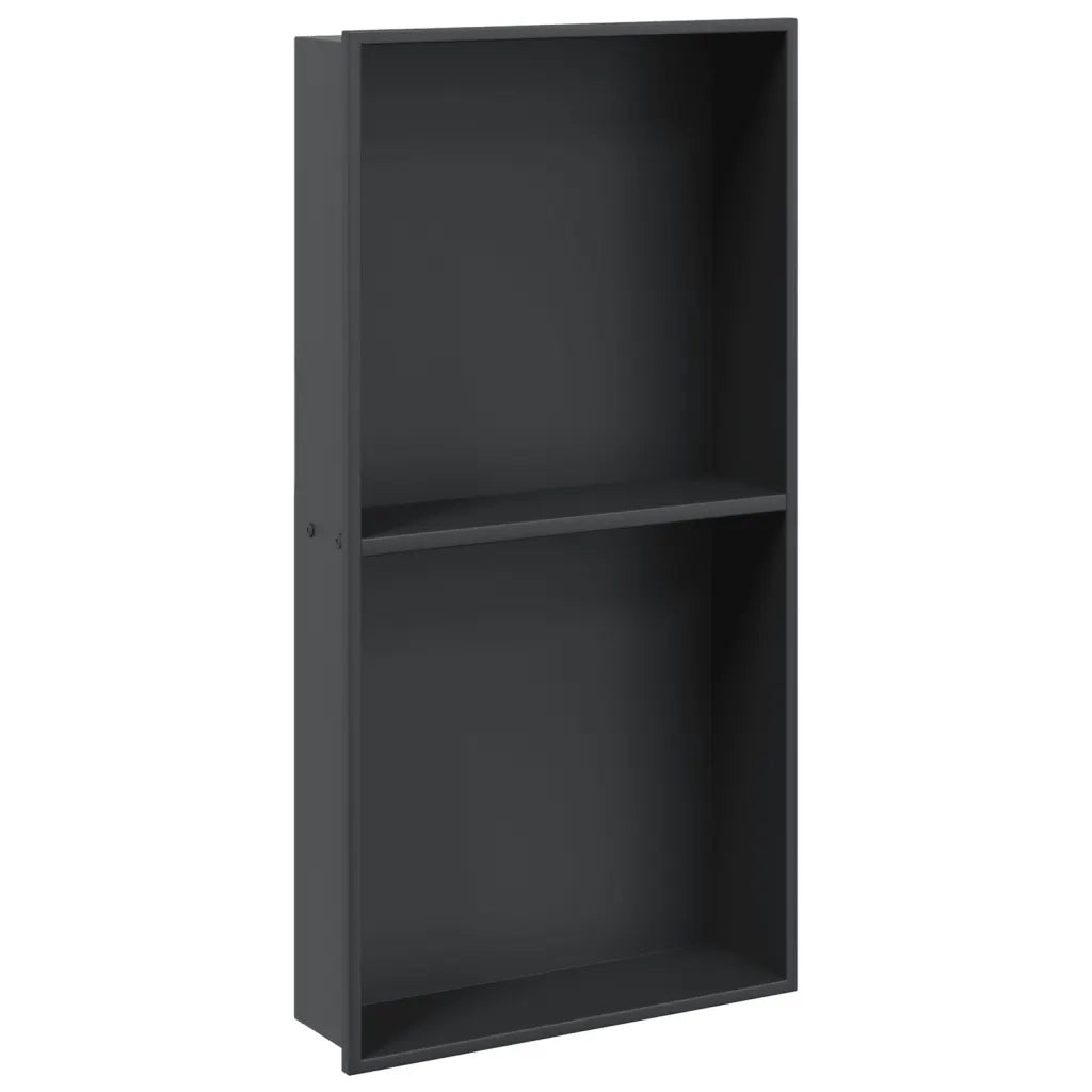 Nicchia per Doccia Nero Opaco 32x62x9cm in Acciaio Inox CFW7796087