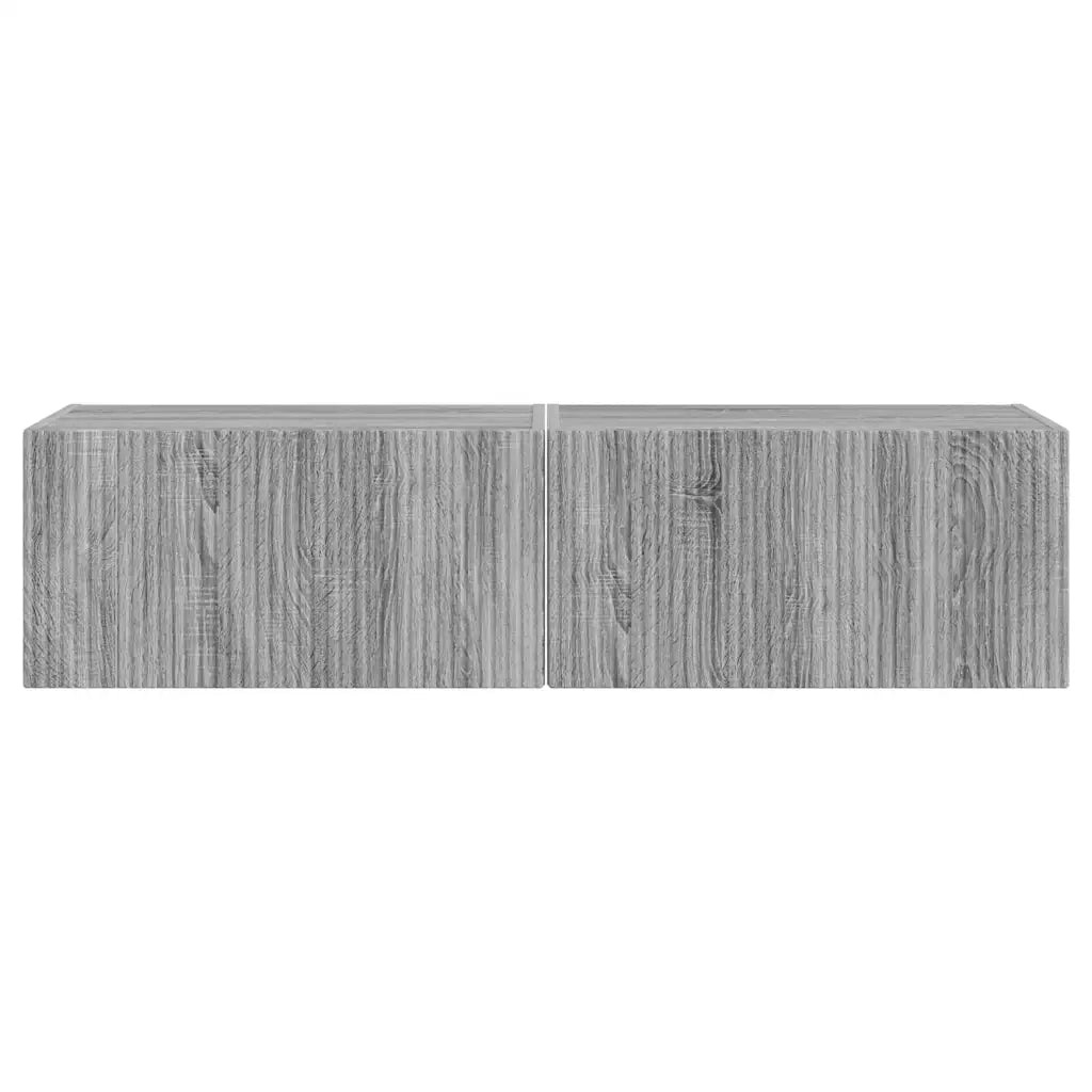 Mobile TV da parete 2 pz-Set di 2 Mobile TV a Muro-Credenza TV Grigio Sonoma 60 x 31 x 29.5 cm 280728