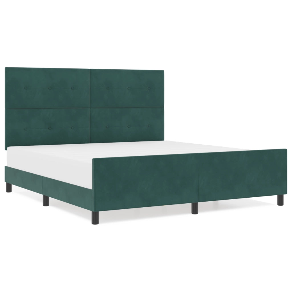 Struttura Letto Verde Scuro 180x200 cm Velluto