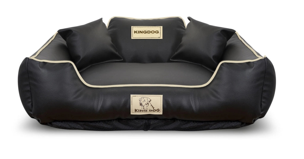 AIO FACTORY 100x75 cm KINGDOG Cuccia per cani personalizzabile nera impermeabile